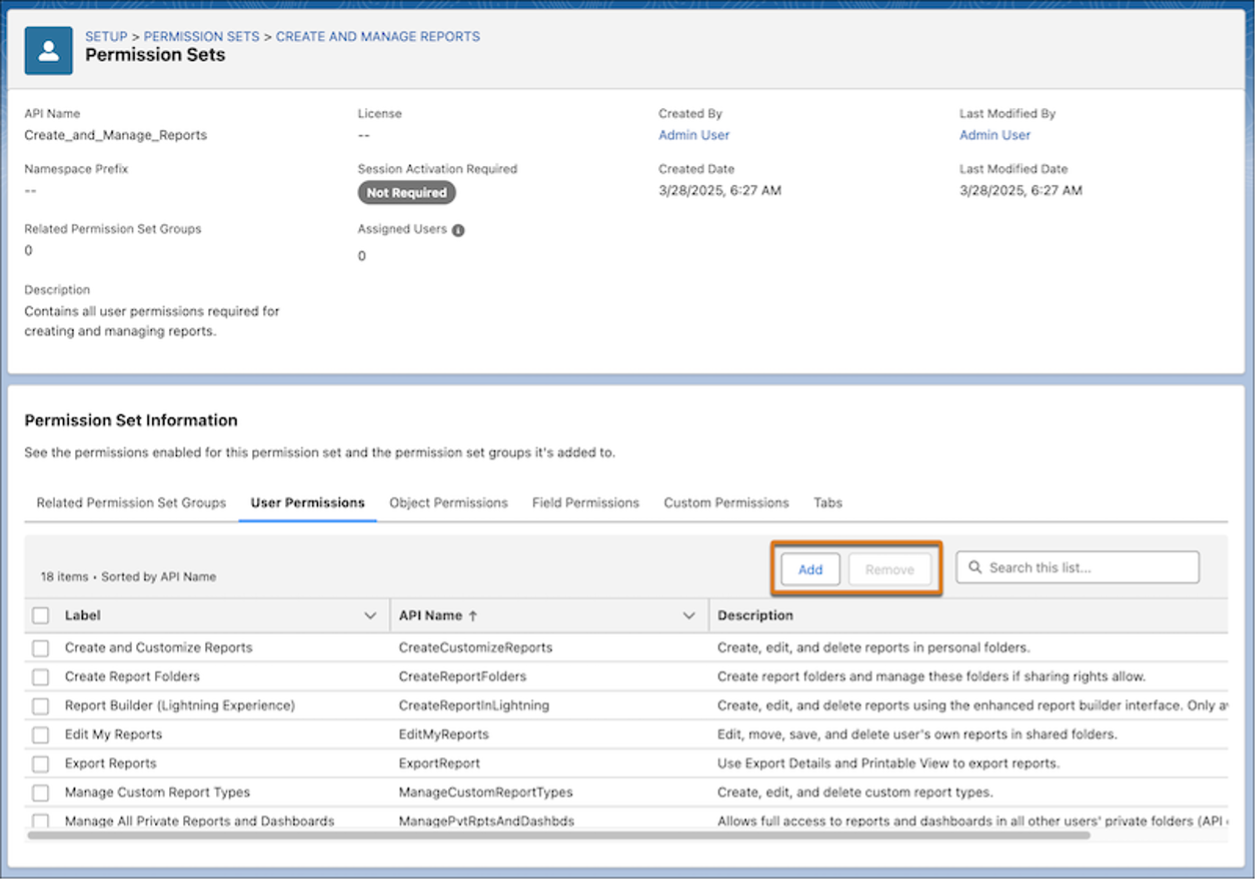 Editing permissions directly from the Permission Set Summary page in Salesforce Summer '25