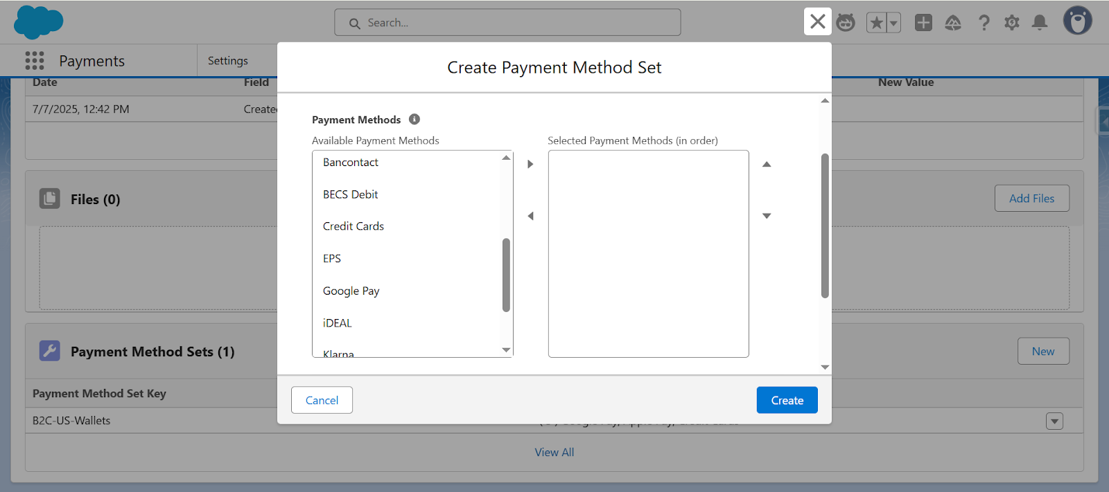 Adding a new payment method such as PayPal or a local wallet in Salesforce Payments